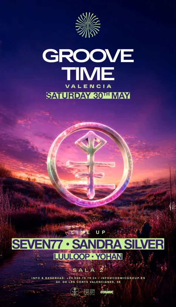Official flyer: Groove Time Valencia · Sala 2