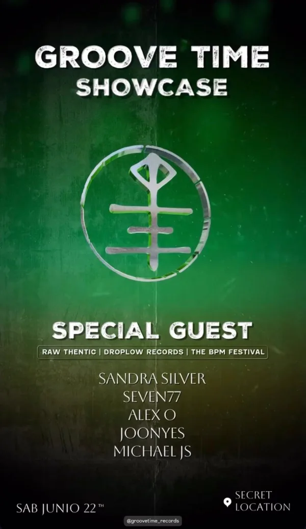 Official flyer: Groove Time Showcase · Special Guest