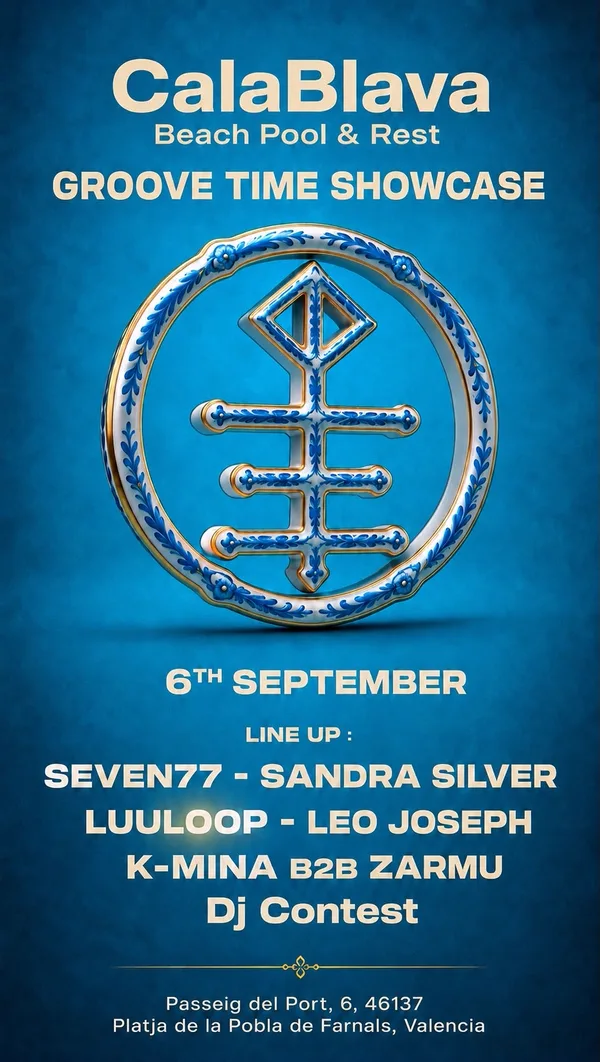 Official flyer: Groove Time Showcase · CalaBlava